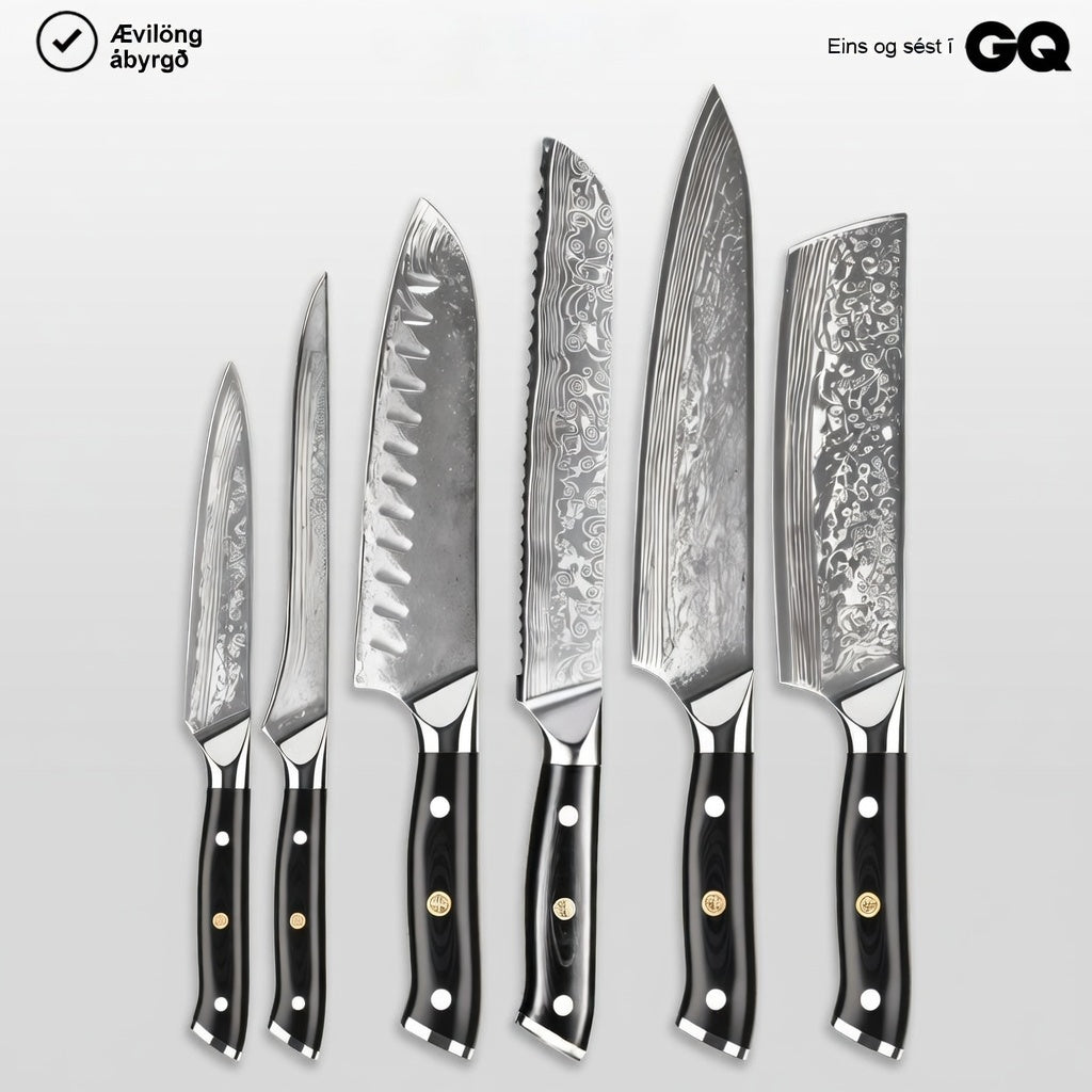 Kurogane Pro Black (プロブラック) - Damaskus-stál hnífar