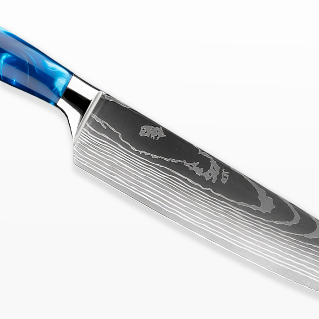 Kurogane Mottomo (mest bláir) - Damascus-stál hnífar