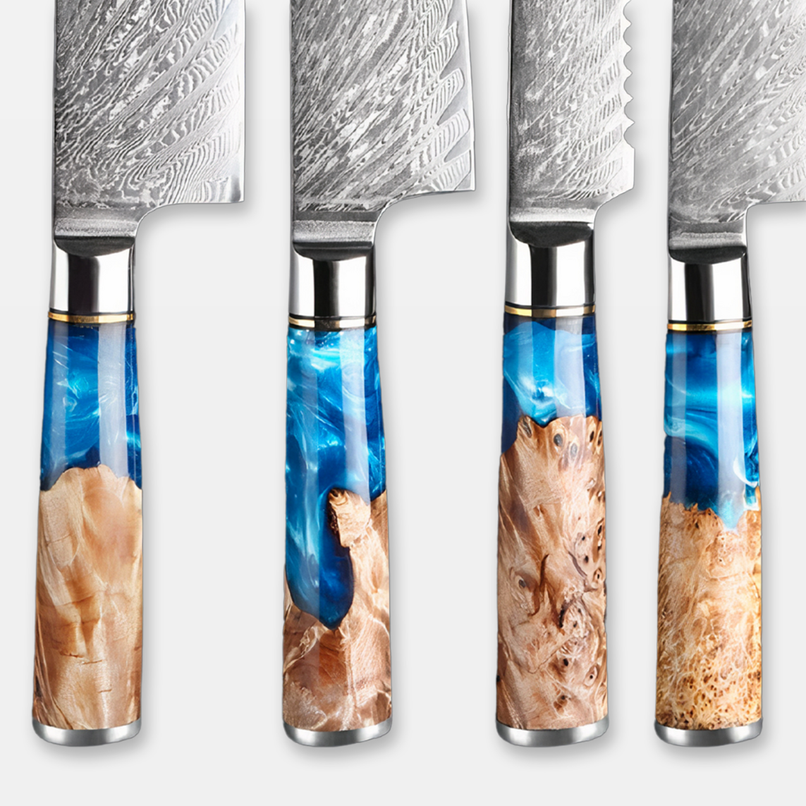 Kurogane Tsunami (ウェーブナイフ) - Damaska stál hnífar