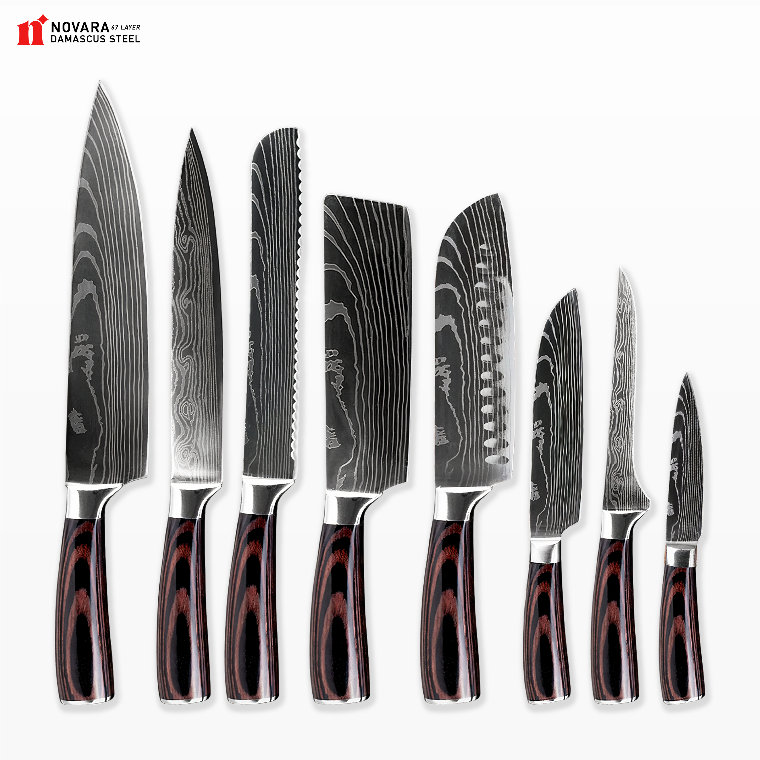 Kurogane Bonsai (bonsai tré) - Damascus-stál hnífar